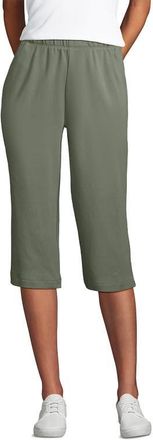 Lands End Sport Knit High Rise Elastic Waist Capri Pants in Sage at Nordstrom, Size X-Large L