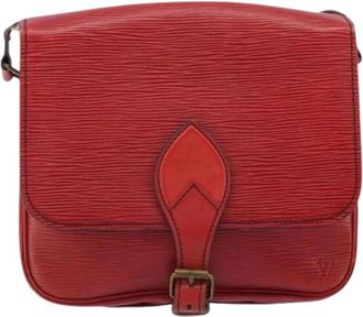 Louis Vuitton Pre-owned Cartouchiere Handtas - Dames - Vintage Schoudertas - Rood - ONE Size - Leer - Vintage