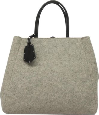 Fendi Gray Wool Tote Bag (Pre-Owned)