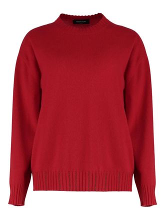 Fabiana Filippi embellished wool cashmere sweater - women - Virgin Wool/Cashmere/Silk - 40 - Red