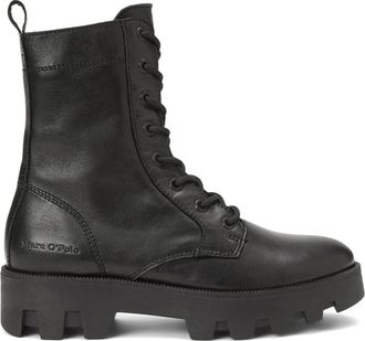 Marc O'Polo Schoenen, Dames, Zwart, 36 EU, Leer, Casual enkellaarsjes