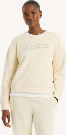 Nautica Womens Logo Crewneck Sweatshirt
