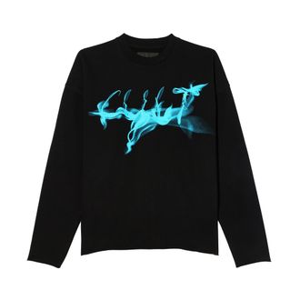 Cult of Individuality Cults Crew Novelty Sweatshirt in Black