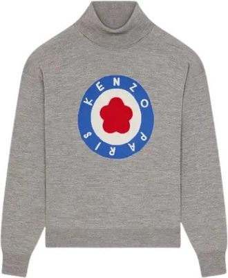 Kenzo Target Turtleneck - Heren - Coltruien - Grijs - S - Wol - Truien & Vesten