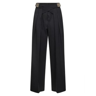 The Attico Wide Trousers, female, Black, XS, Wide Trousers