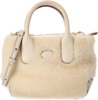 Tod's Tods Shearling & Leather Tote