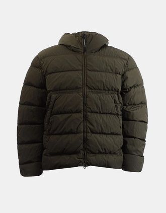 C.P. Company Mens Chrome-R Goggle Down Jacket - Green - Size: 40/Regular