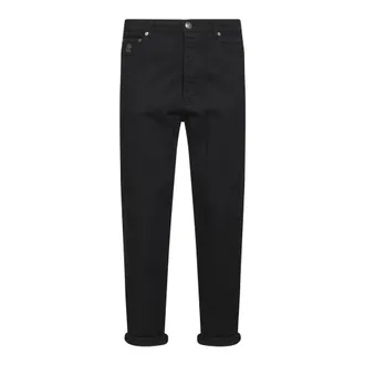 Brunello Cucinelli Brunello Cucinelli, Slim-fit Jeans, male, Black, Size: 2XL Slim-fit Jeans