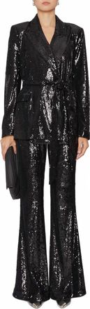 L'agence Jordana Wrap Belted Blazer In Black