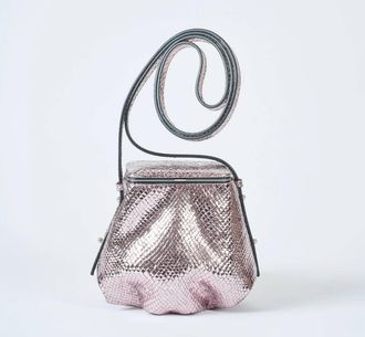 Lutz Morris Womens Blaine Long Strap Cross Body Bag In Disco Ball Silver