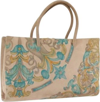 Loewe Pre-owned Su&egrave;de Handtas - Dames - Vintage Handtas - Beige - ONE Size - Su&egrave;de - Vintage