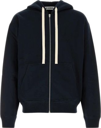 Jil Sander Zip-throughs - Heren - Vesten met rits - Blauw - XL - Hoodies & sweatvesten