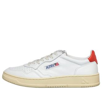 Autry Autry Medalist Leather Low White Orange AULM-LL24