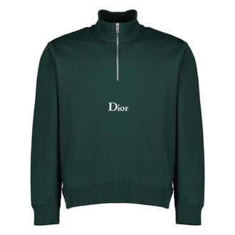 Dior Zip-throughs, male, Green, Size: L Sweatshirt with Zip Neckline
