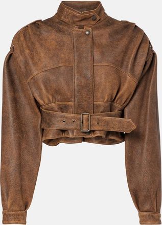 Chlo&eacute; Chlo&eacute; Giacca biker cropped in pelle