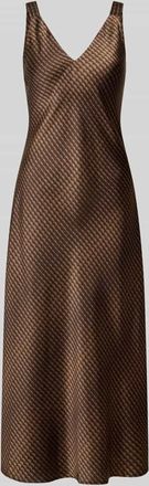 someday Midikleid mit V-Ausschnitt Modell Qova wave in Hazel, Gr&ouml;&szlig;e 34