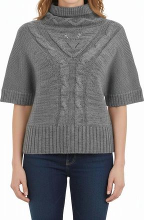 Ya Los Angeles Dolman Turtleneck Sweater In Grey