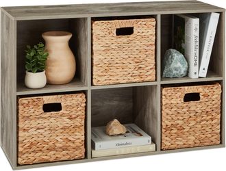 Best Choice Products 6-Cube Bookshelf, 11in Display Storage System, Organizer w/ Removable Back Panels