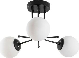 Wonderlamp Wonderlamp - Plafón de techo Marga Negro (3 luces)