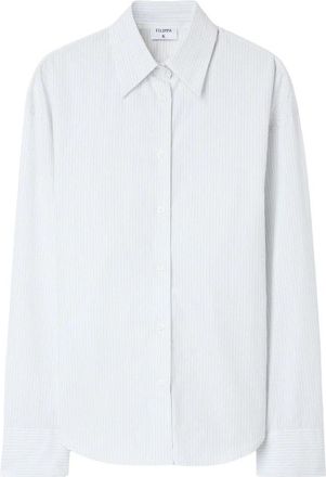 Filippa K Hourglass Pinstripe Shirt - Dames - Overhemden - Wit - XL - Katoen - Overhemden