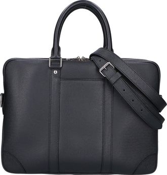 Louis Vuitton Black Noir Leather Briefcase (Pre-Owned)