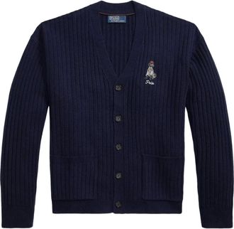 Polo Ralph Lauren Cardigan in maglia a coste - Blu