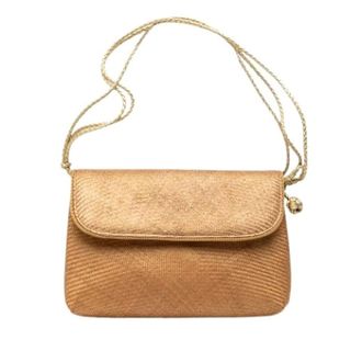 Bottega Veneta Pre-owned Cross Body Bags, female, Brown, Size: ONE SIZE Pre-owned Raffia Shoulder Bag