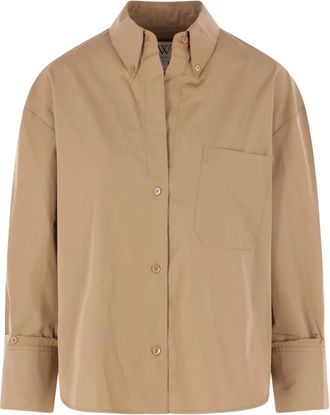 TWP Blouse met opgestikte zak - Beige