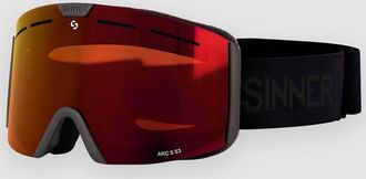Sinner Arc S Matte Black Goggle schwarz
