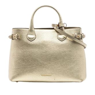 Burberry Pre-owned Banner Tote Bag - Dames - Pre-owned - Geel - Maat: ONE Size Leer