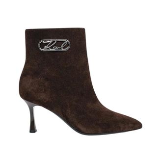 Karl Lagerfeld Sienna Enkellaarzen - Dames - Schoenen - Bruin - Maat: 38 EU Leer