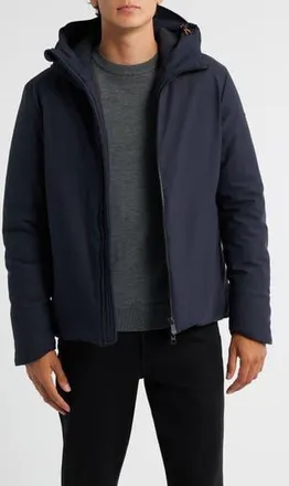 Save The Duck Sabal Water Resistant Hooded Jacket in Blue Black at Nordstrom Rack, Size Small