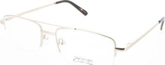 Signature Unisex Gold Tone Rectangular Eyeglass Frames 1121Gold57