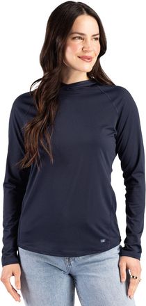 Cutter & Buck Prospect Recycled Featherlight Stretch Womens Hooded Pullover