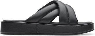 Clarks Slippers - Dames - Sandalen - Zwart - 37 EU - Leer - Schoenen