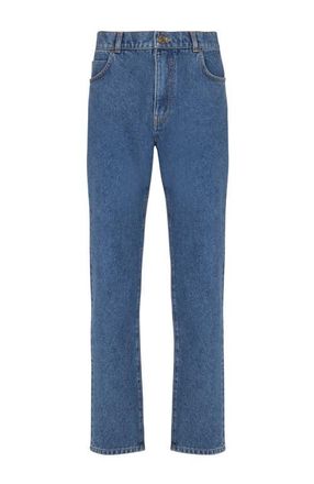Balmain Blue denim straight-cut jeans at Nordstrom, Size 34