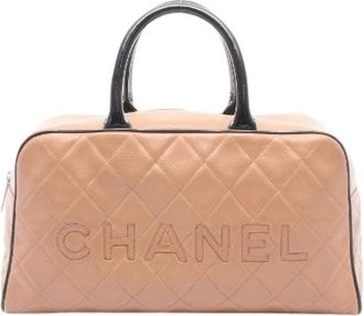 Chanel Pre-owned Matelasse Grained Calf Tote Bag - Dames - Vintage Weekendtas - Roze - ONE Size - Leer - Vintage