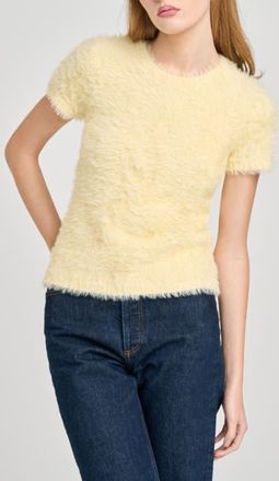 Wayf Hannah Short Sleeve Sweater in Yellow at Nordstrom, Size X-Large