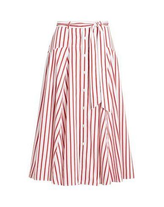 Ralph Lauren STRIPED COTTON A-LINE SKIRT