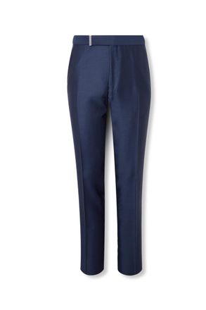 Tom Ford Dyllan Straight-Leg Wool, Mohair and Silk-Blend Twill Trousers