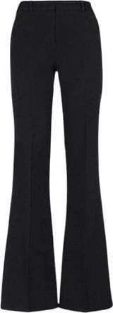 Balmain Klassieke wollen broek met hoge taille - Dames - Wijde Broeken - Zwart - S - Wol - Broeken