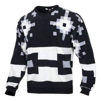 Nike SB Skateboard Icon Pattern Printed Sweater For Men Black/White BV0878-060