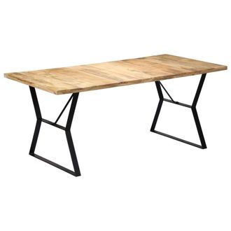 vidaXL Mesa De Comedor De Madera Maciza De Mango 180x90x76 Cm Vidaxl