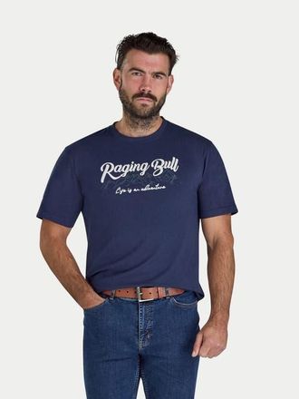 Raging Bull Embroidered Mountains T-Shirt in Navy Marl at Nordstrom, Size Xxx-Large