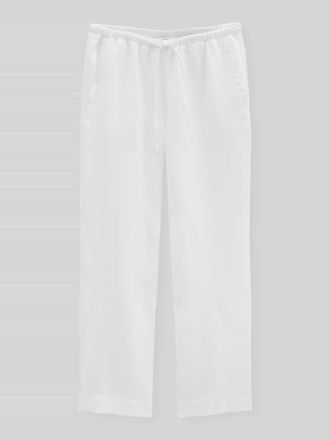 Marc O'Polo Straight Fit Leinenhose aus reinem Leinen in Weiss, Gr&ouml;&szlig;e 34