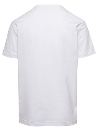 Dolce & Gabbana Logo-Embroidered Crew Neck T-Shirt - White
