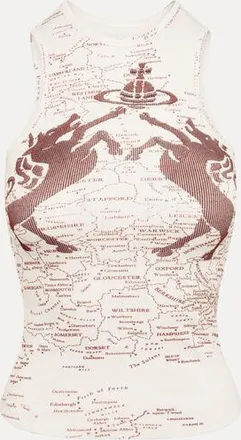 Vivienne Westwood Horses 90s Vest Rib Jersey White XL Unisex