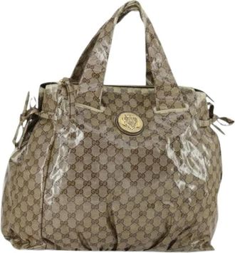 Gucci Pre-owned Handbags, female, Beige, Size: ONE SIZE Pre-owned Canvas Handbag