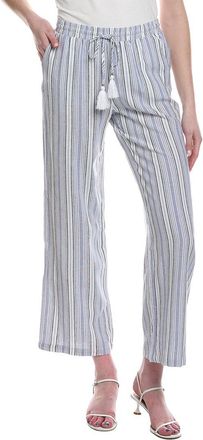 Ellen Tracy Wide Leg Linen-Blend Pant