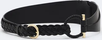Ferragamo Gancini braided leather belt